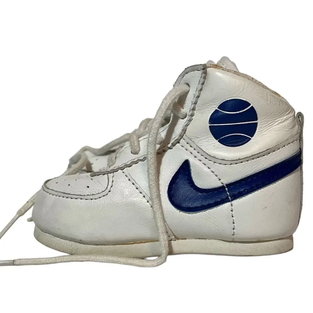Vtg 1985 NIKE Baby Air Jordan Infantry Sneakers Shoes 850507 PD Sz 2 Blue White